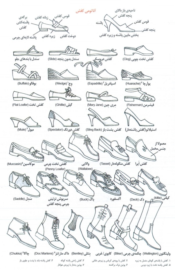 انواع کفش زنانه